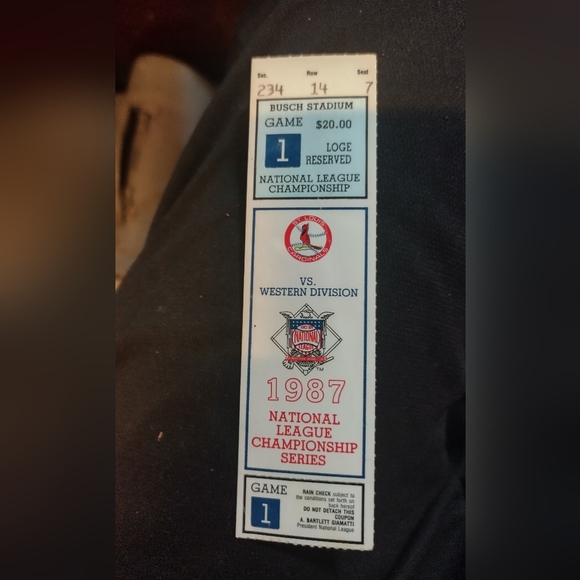 1982 world series baseball ticket stub game 6 - Picture 4 of 4